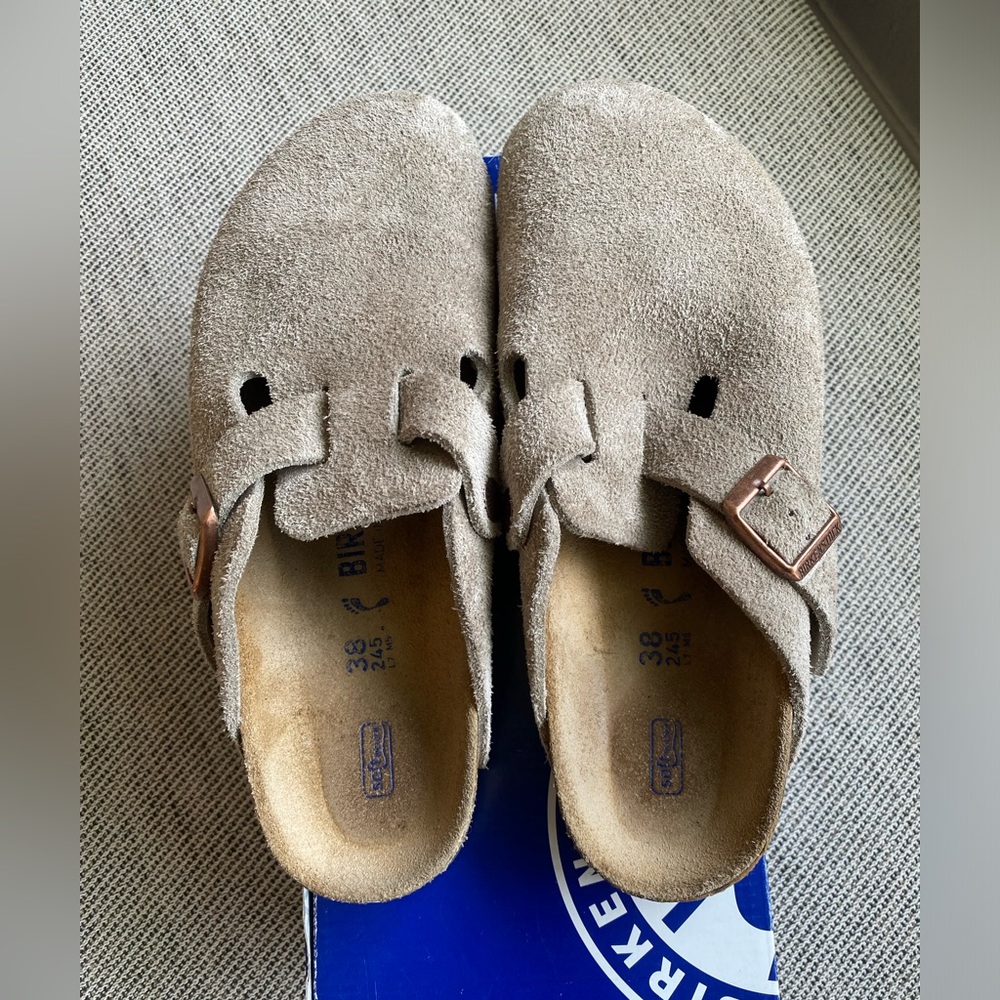 Birkenstock Boston Taupe Size 38